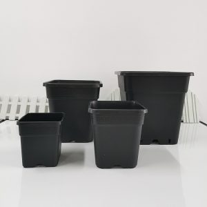 Plástico cuadrado maceta al aire libre PP planta galón maceta de flores