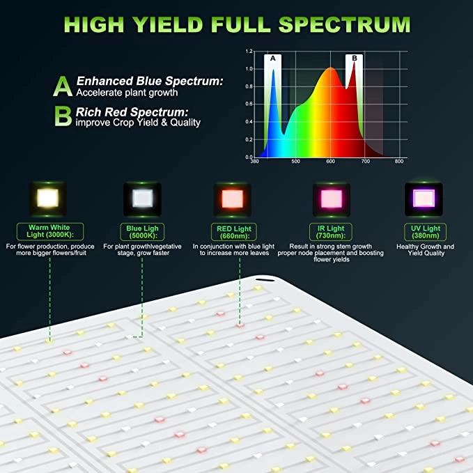Full-Spectrum Samsung Quantum LED Grow Light Panel Pros, Benefits, and Indoor Growing Applications