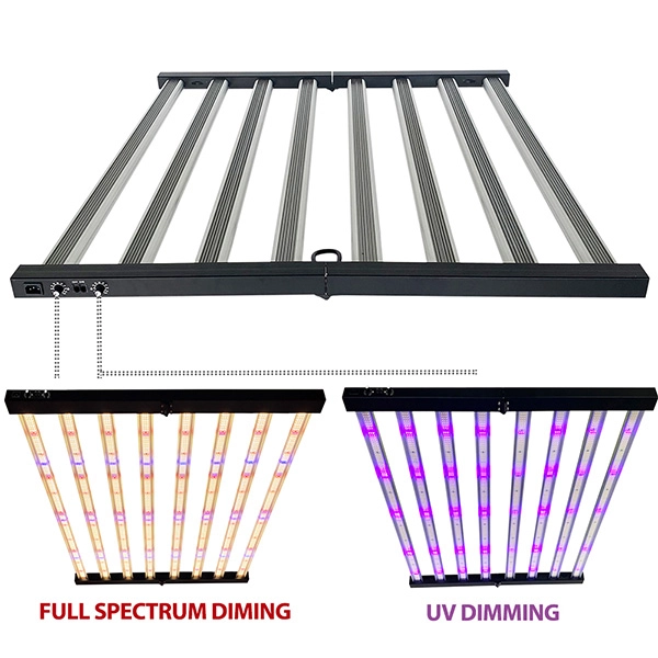 800w LM281B LED Grow Light 5x5ft Full Spectrum 2 Channels Dimming With UV IR 4