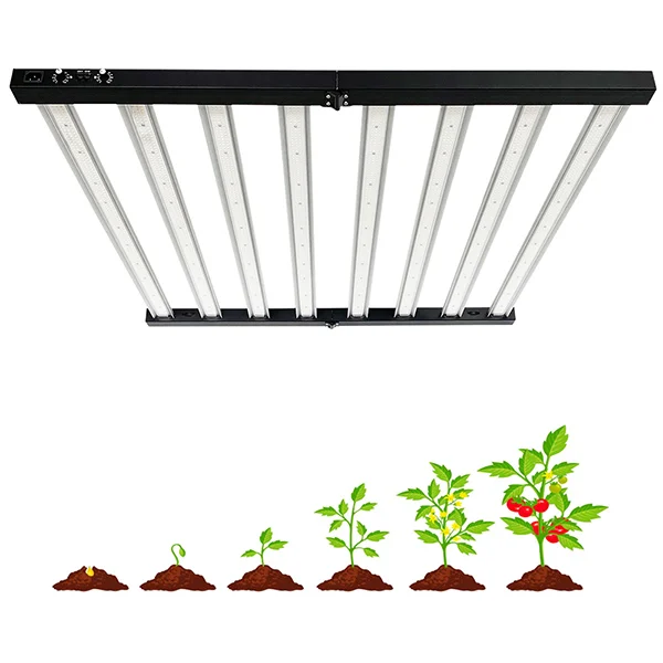 800w LM281B LED Grow Light 5x5ft Full Spectrum 2 Channels Dimming With UV IR 6